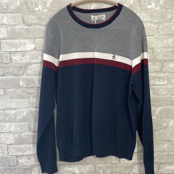 Penguin Colorblock Crewneck Sweater - Picture 1 of 6